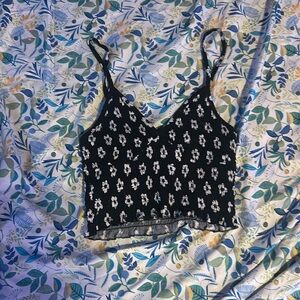 Black and white flower tank top rue21